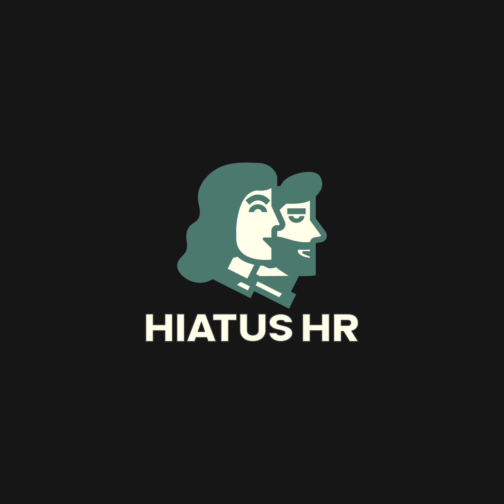 Hiatus HR logo variant on black background