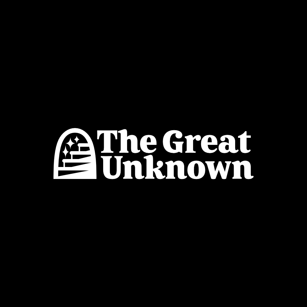 The Great Unknown full logo on black background